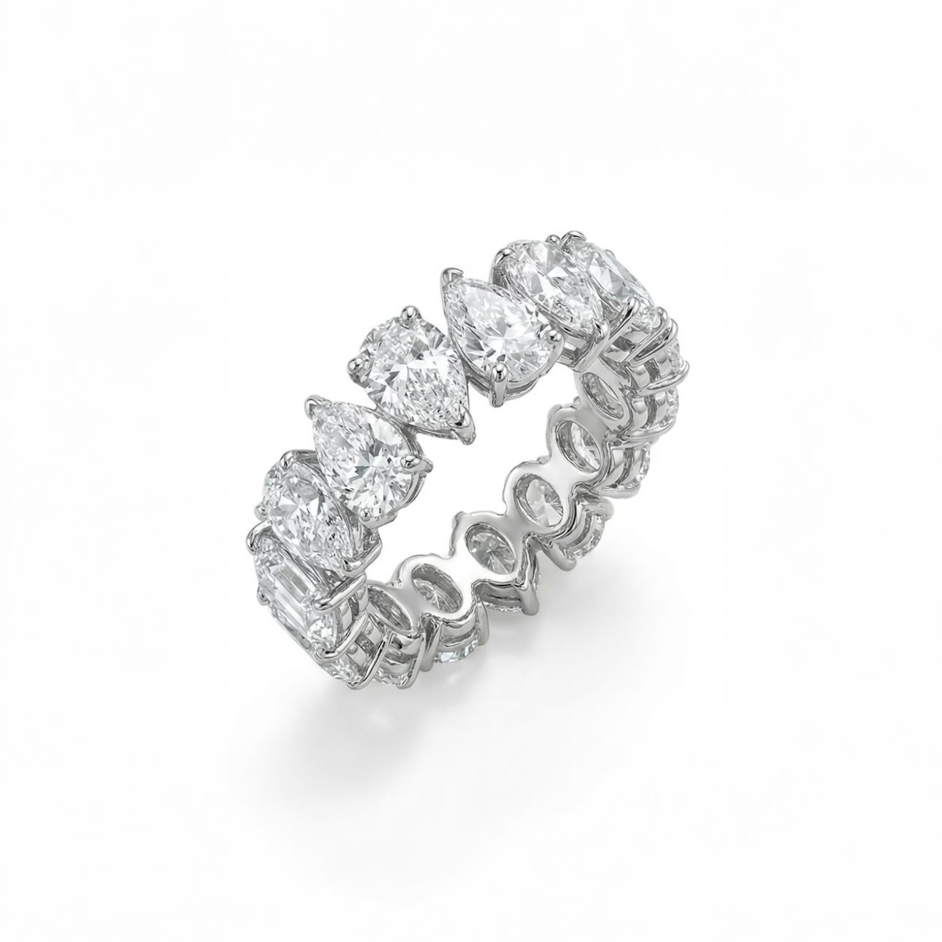 Pear diamond infinity band
