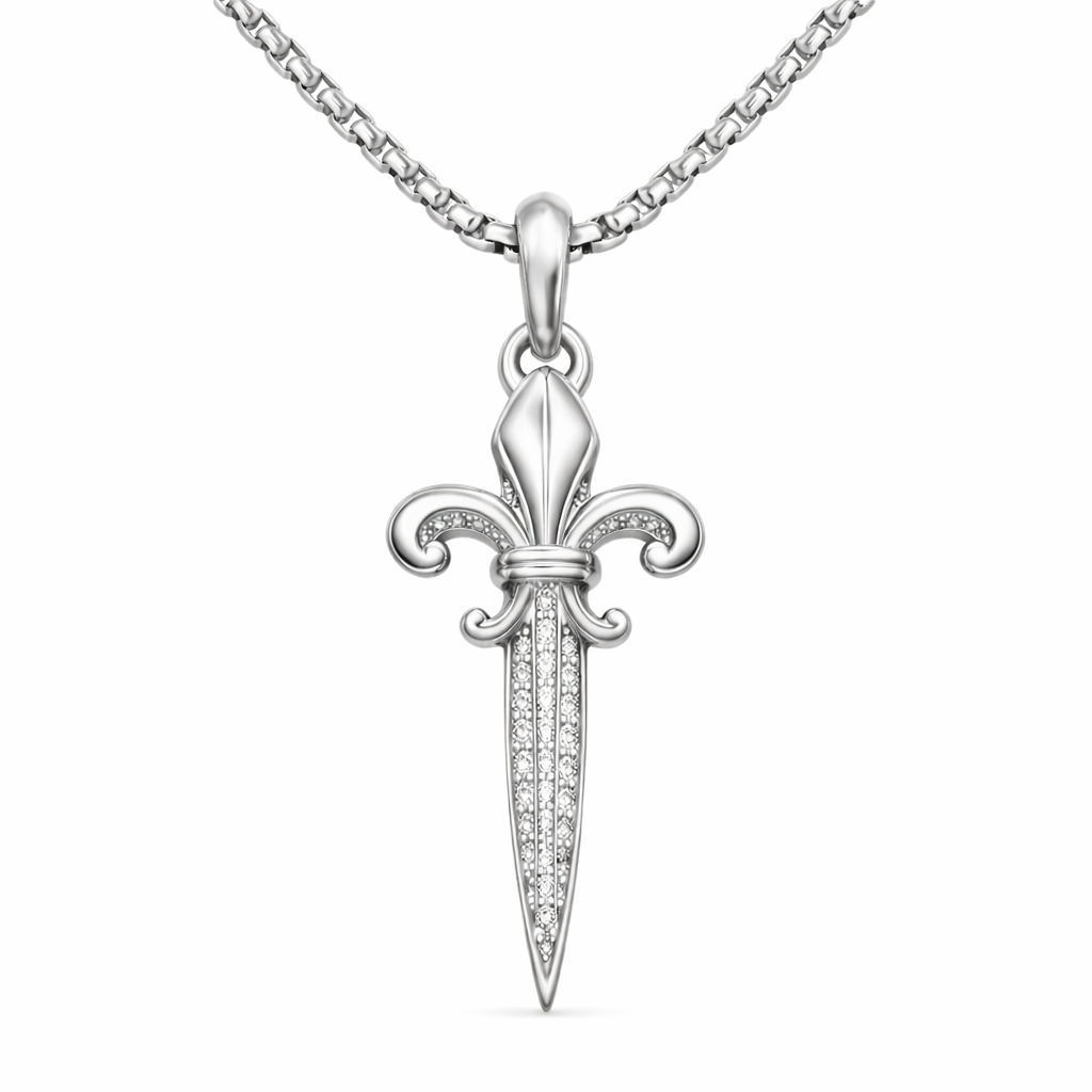 Fleur-de-Lys Dagger Pendant