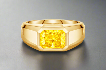Échelon Ring — 3.00ct Fancy Vivid Yellow Diamond
