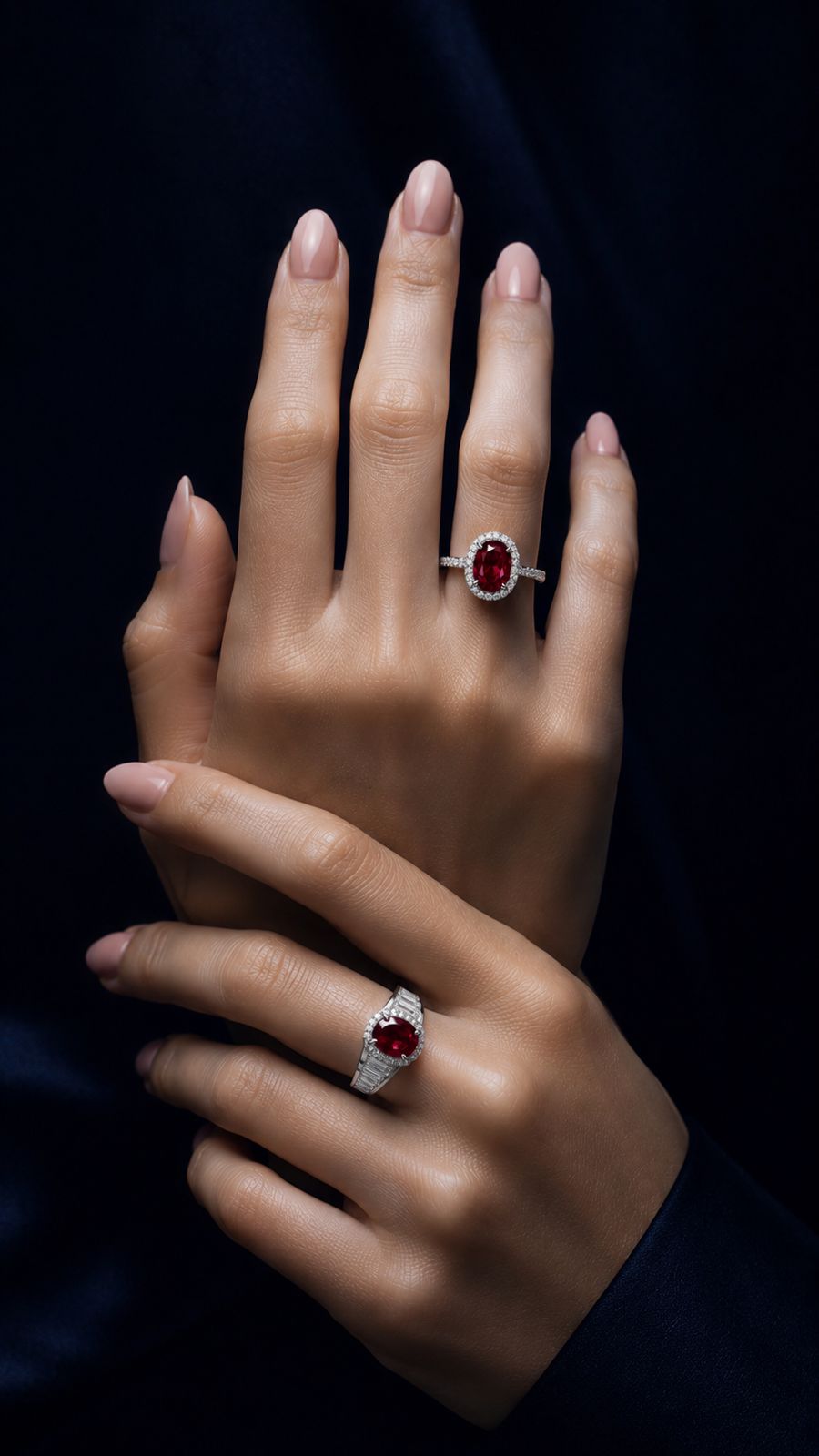 Crimson Éclat™ Ruby Halo Ring