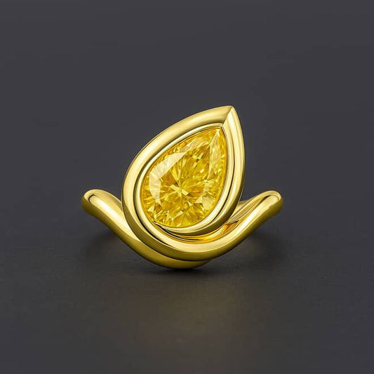 Aurelia Pear Diamond Ring