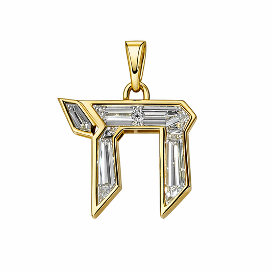The Regent Élan Chai - 18K Art Deco Diamond Pendant