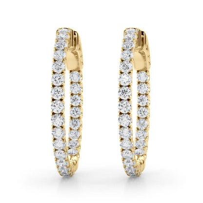 AstrŽe Inside-out Diamond Hoop Earrings