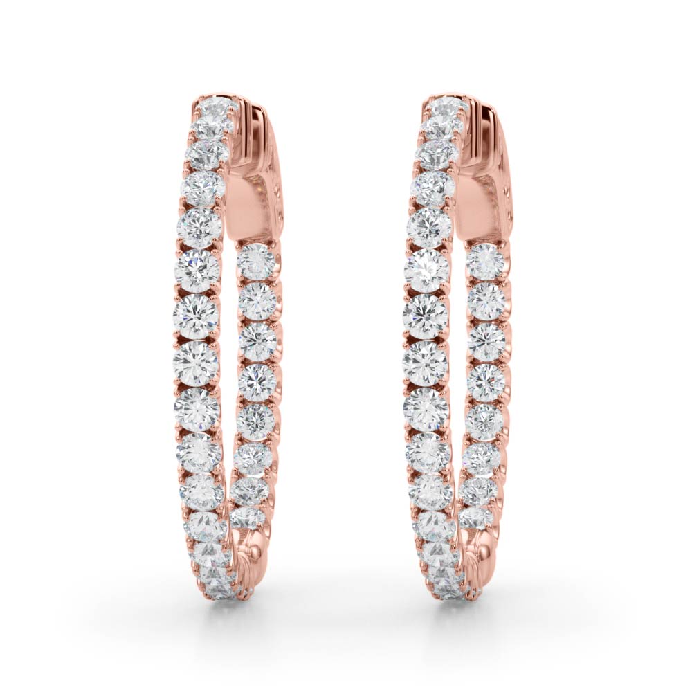 AstrŽe Inside-out Diamond Hoop Earrings
