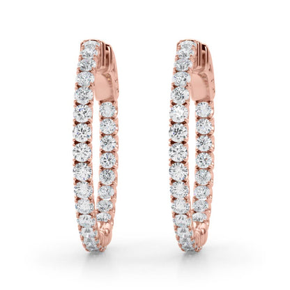AstrŽe Inside-out Diamond Hoop Earrings