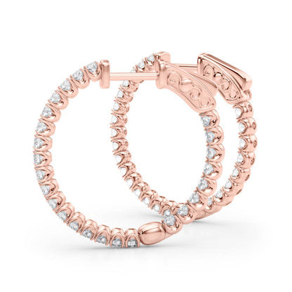 AstrŽe Inside-out Diamond Hoop Earrings