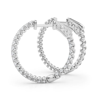 AstrŽe Inside-out Diamond Hoop Earrings