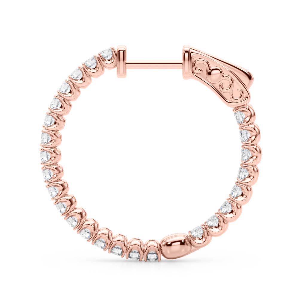 AstrŽe Inside-out Diamond Hoop Earrings