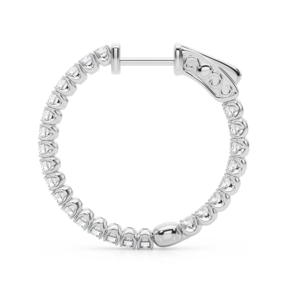 AstrŽe Inside-out Diamond Hoop Earrings