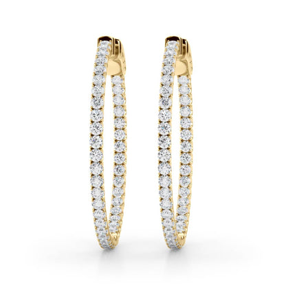 AstrŽe Inside-out Diamond Hoop Earrings