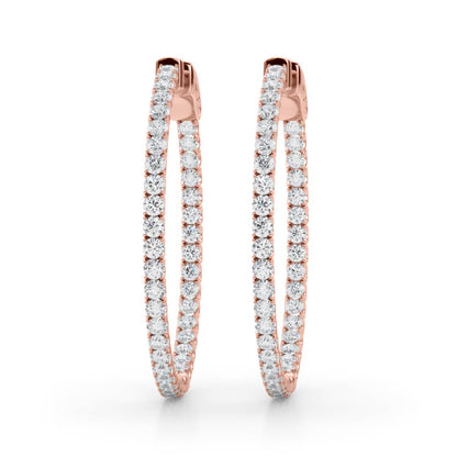 AstrŽe Inside-out Diamond Hoop Earrings