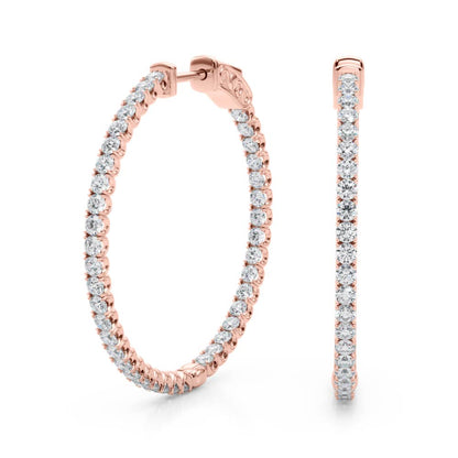 AstrŽe Inside-out Diamond Hoop Earrings