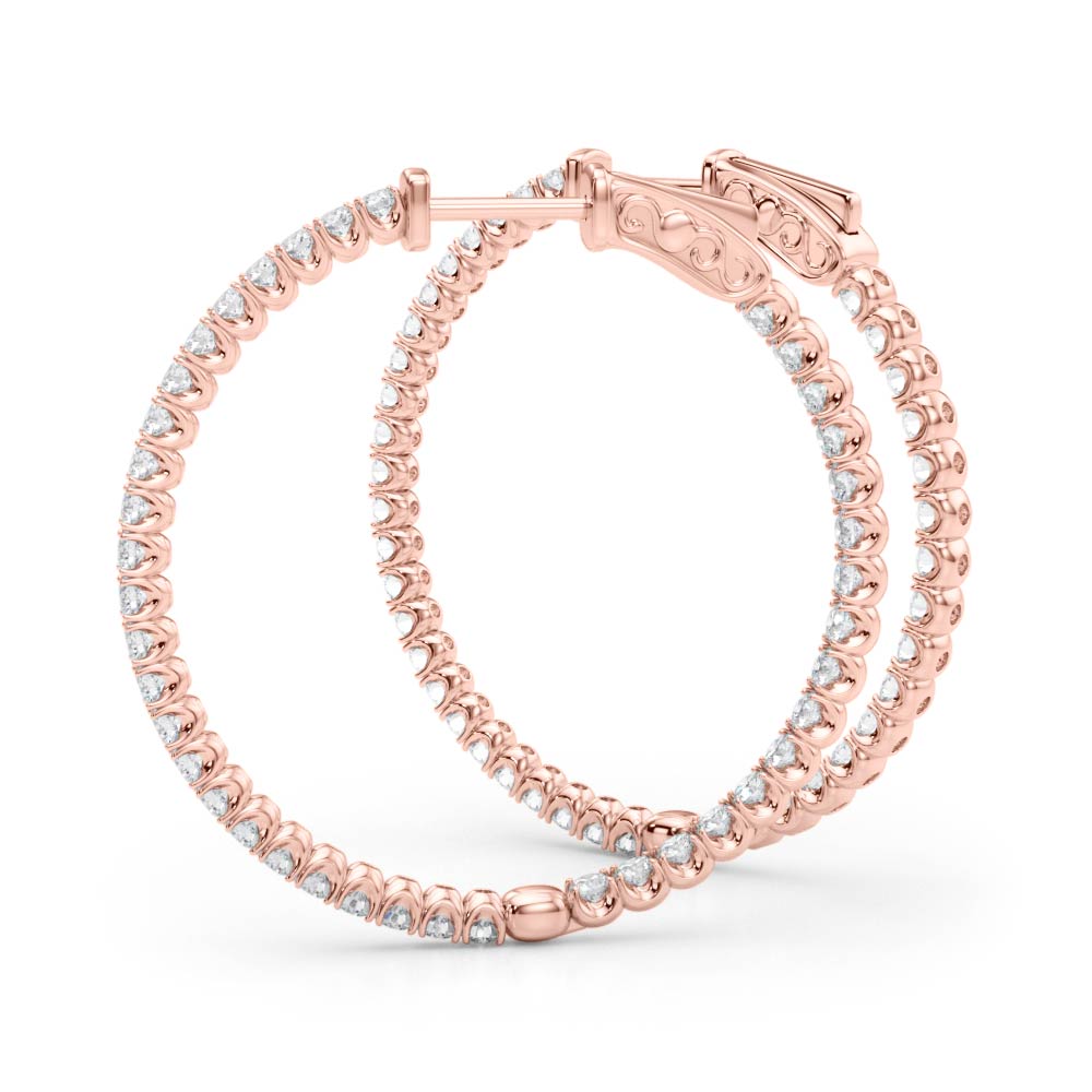 AstrŽe Inside-out Diamond Hoop Earrings