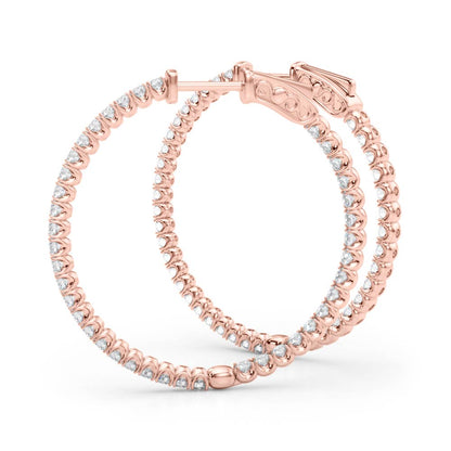 AstrŽe Inside-out Diamond Hoop Earrings