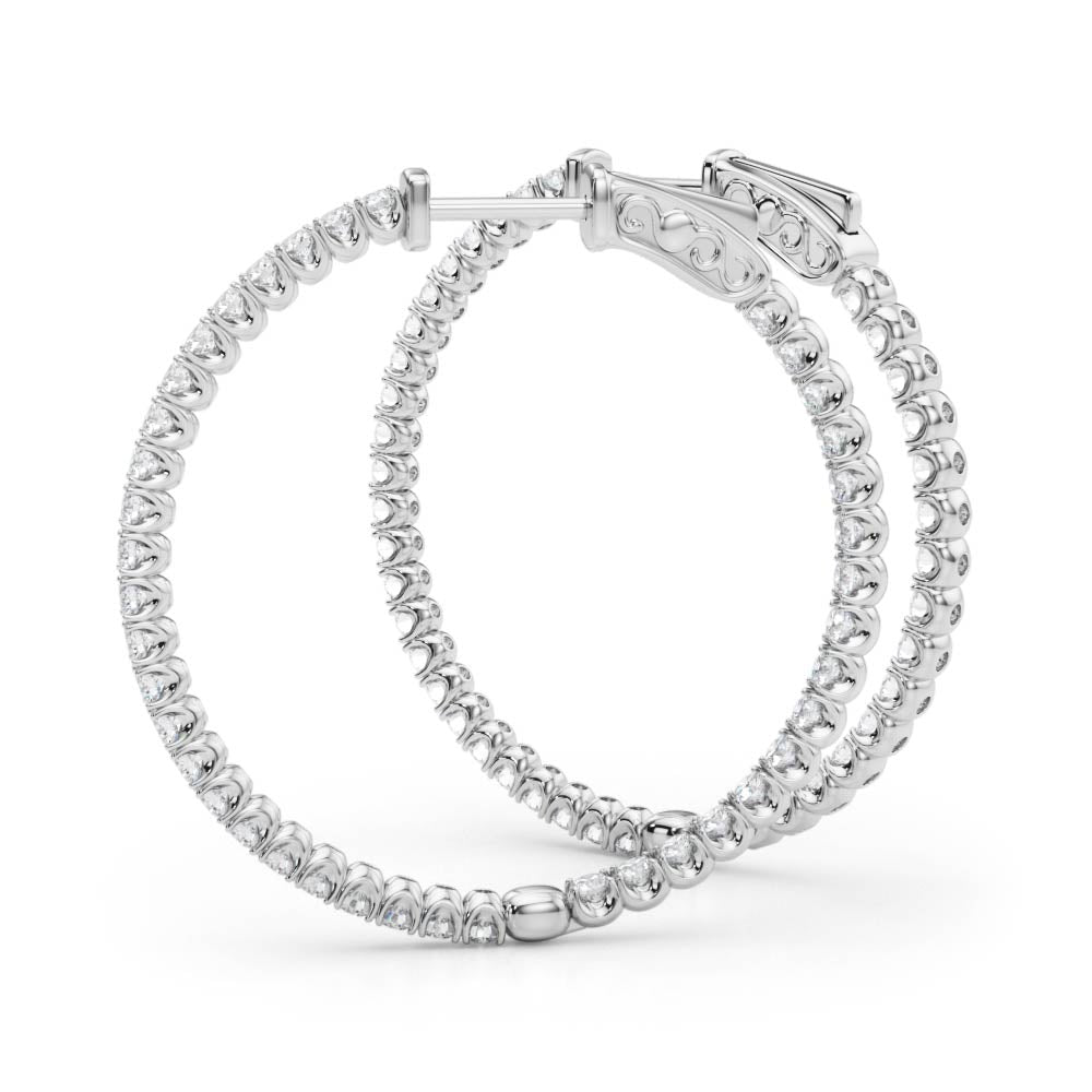 AstrŽe Inside-out Diamond Hoop Earrings