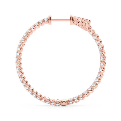 AstrŽe Inside-out Diamond Hoop Earrings