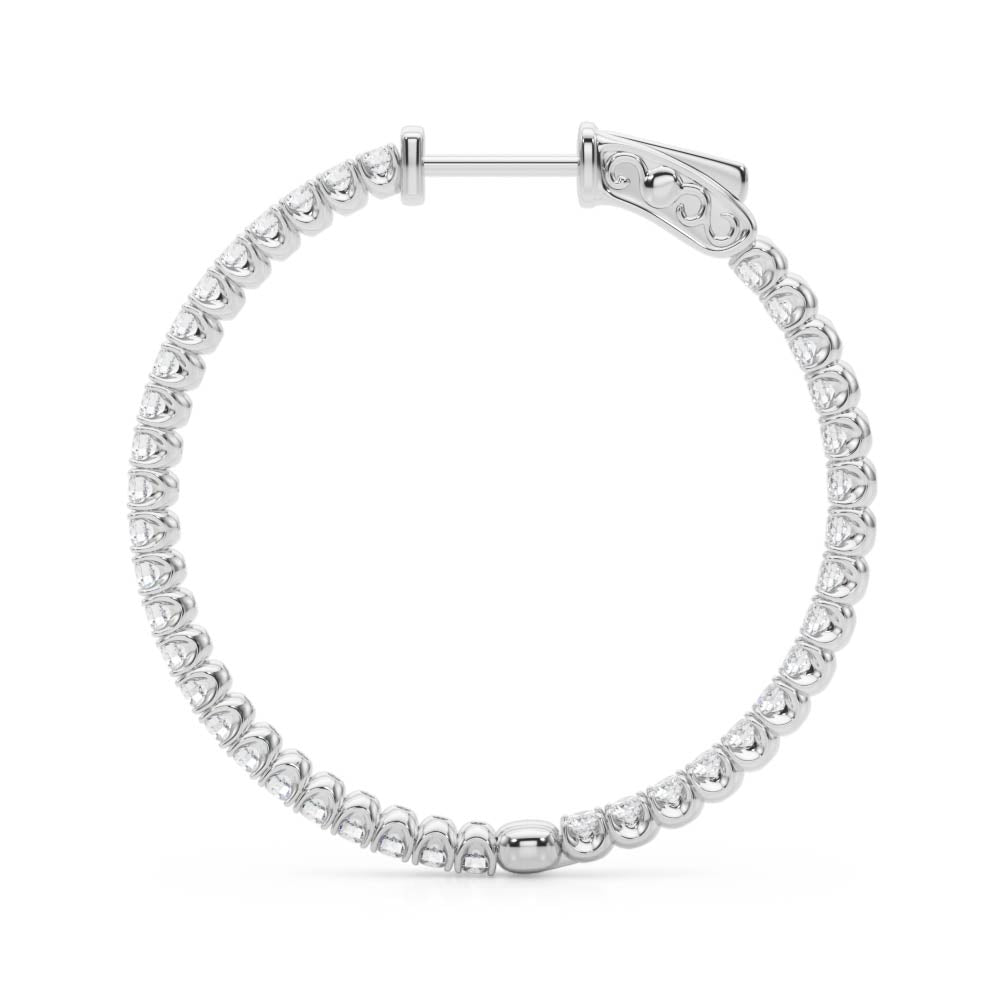 AstrŽe Inside-out Diamond Hoop Earrings