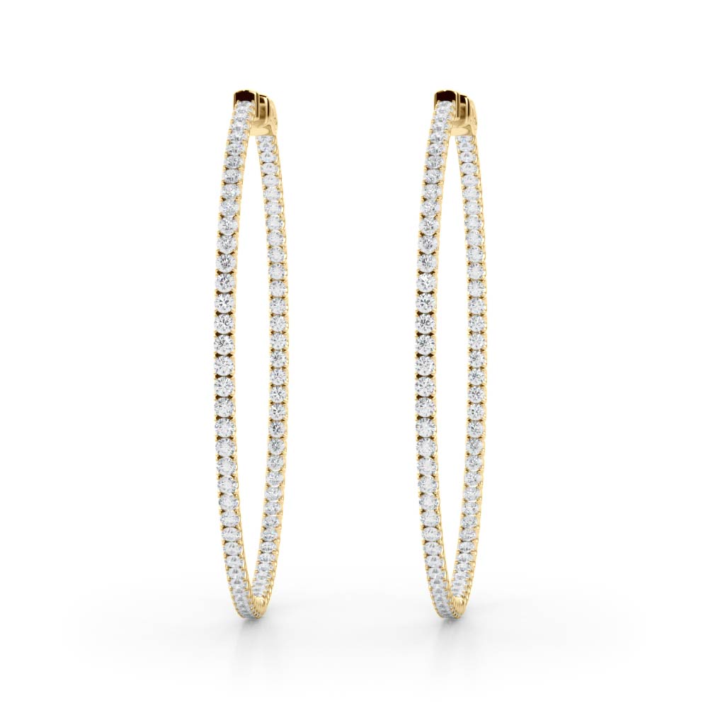 AstrŽe Inside-out Diamond Hoop Earrings