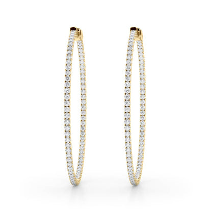 AstrŽe Inside-out Diamond Hoop Earrings