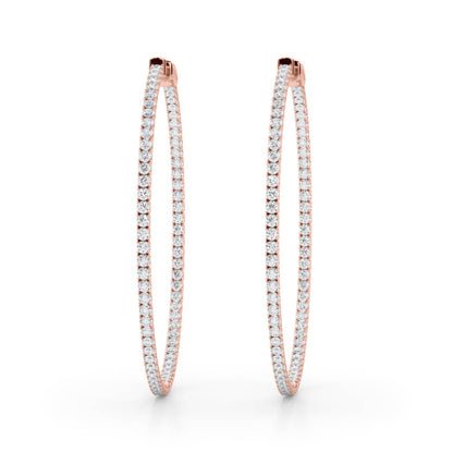 AstrŽe Inside-out Diamond Hoop Earrings