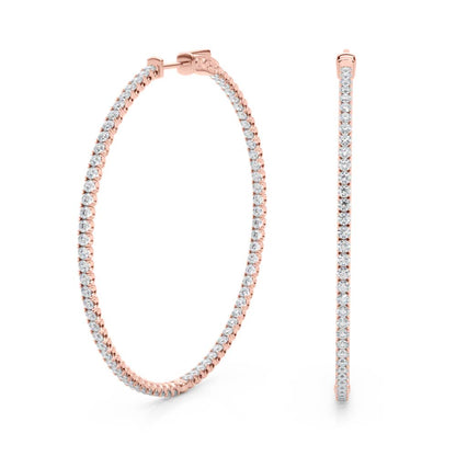 AstrŽe Inside-out Diamond Hoop Earrings