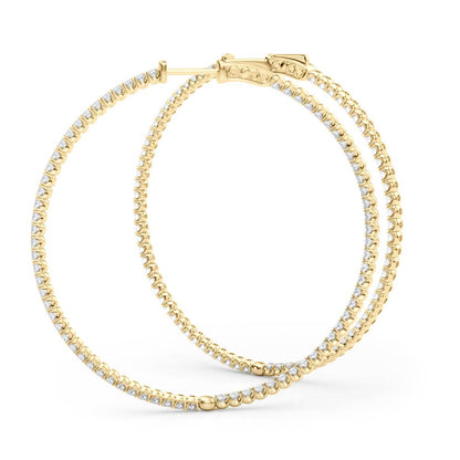 AstrŽe Inside-out Diamond Hoop Earrings