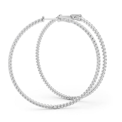 AstrŽe Inside-out Diamond Hoop Earrings