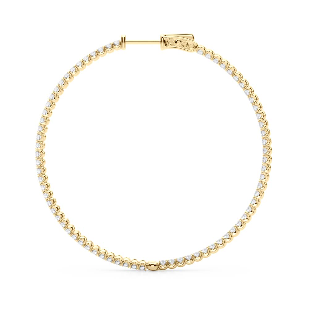 AstrŽe Inside-out Diamond Hoop Earrings