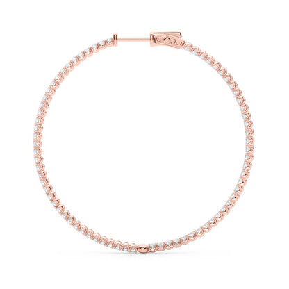 AstrŽe Inside-out Diamond Hoop Earrings