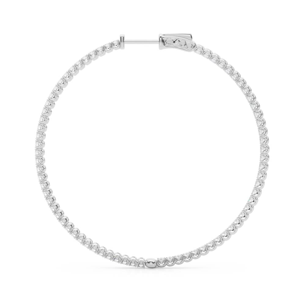 AstrŽe Inside-out Diamond Hoop Earrings
