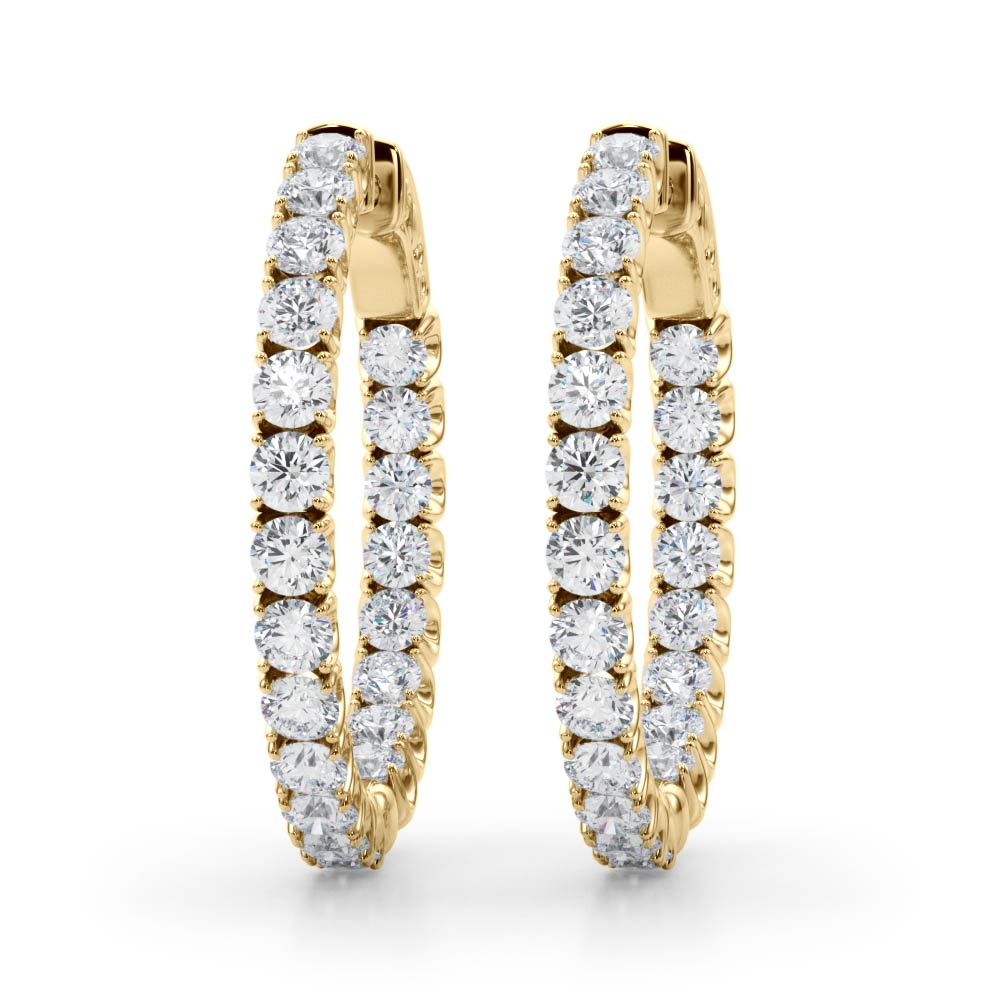 AstrŽe Inside-out Diamond Hoop Earrings