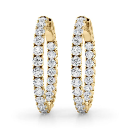 AstrŽe Inside-out Diamond Hoop Earrings