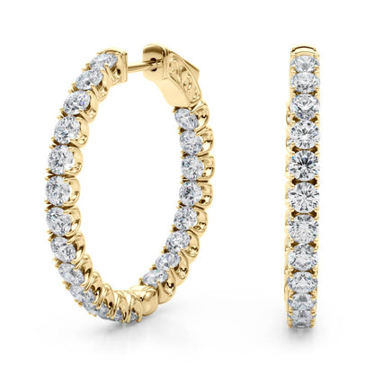 AstrŽe Inside-out Diamond Hoop Earrings
