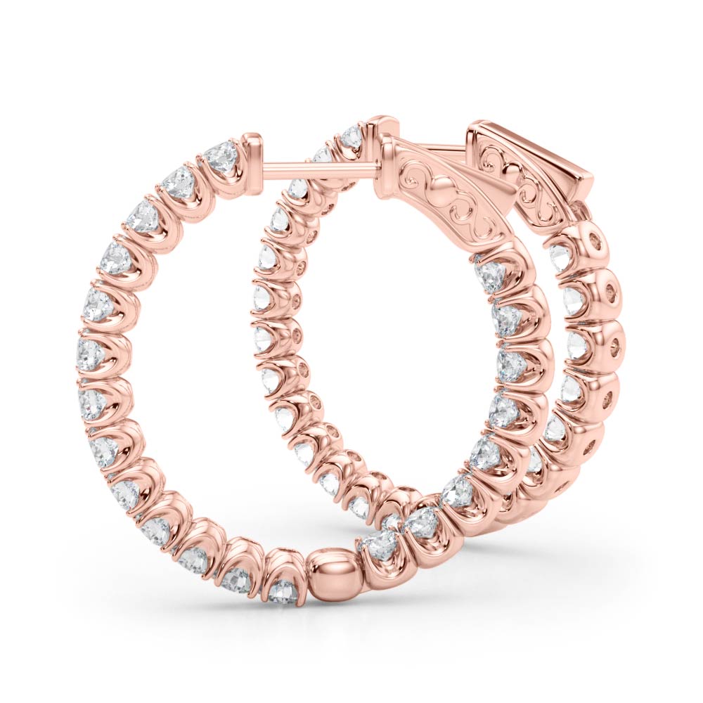 AstrŽe Inside-out Diamond Hoop Earrings