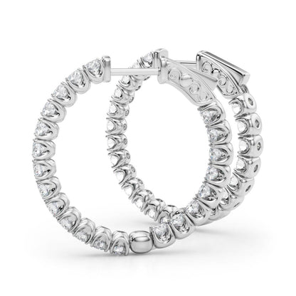 AstrŽe Inside-out Diamond Hoop Earrings