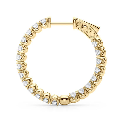 AstrŽe Inside-out Diamond Hoop Earrings
