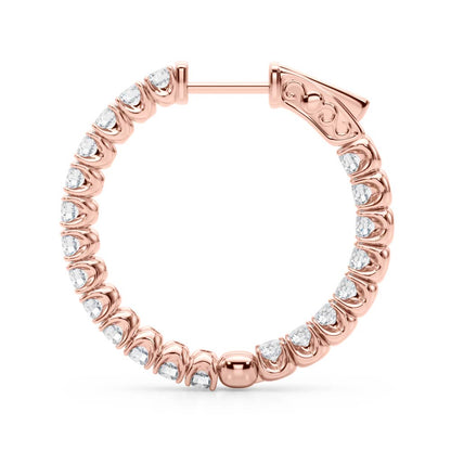 AstrŽe Inside-out Diamond Hoop Earrings