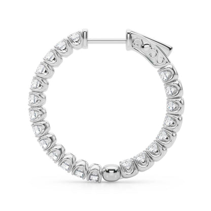 AstrŽe Inside-out Diamond Hoop Earrings