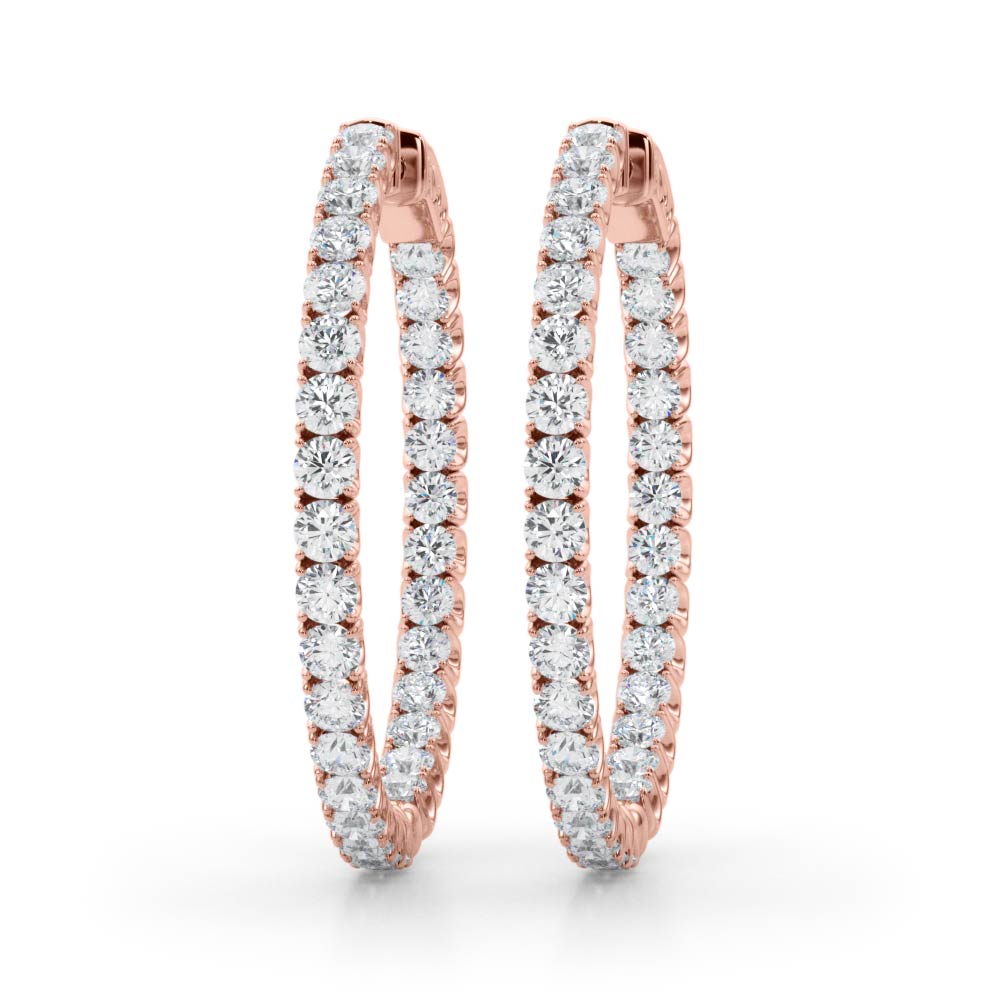AstrŽe Inside-out Diamond Hoop Earrings