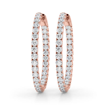AstrŽe Inside-out Diamond Hoop Earrings