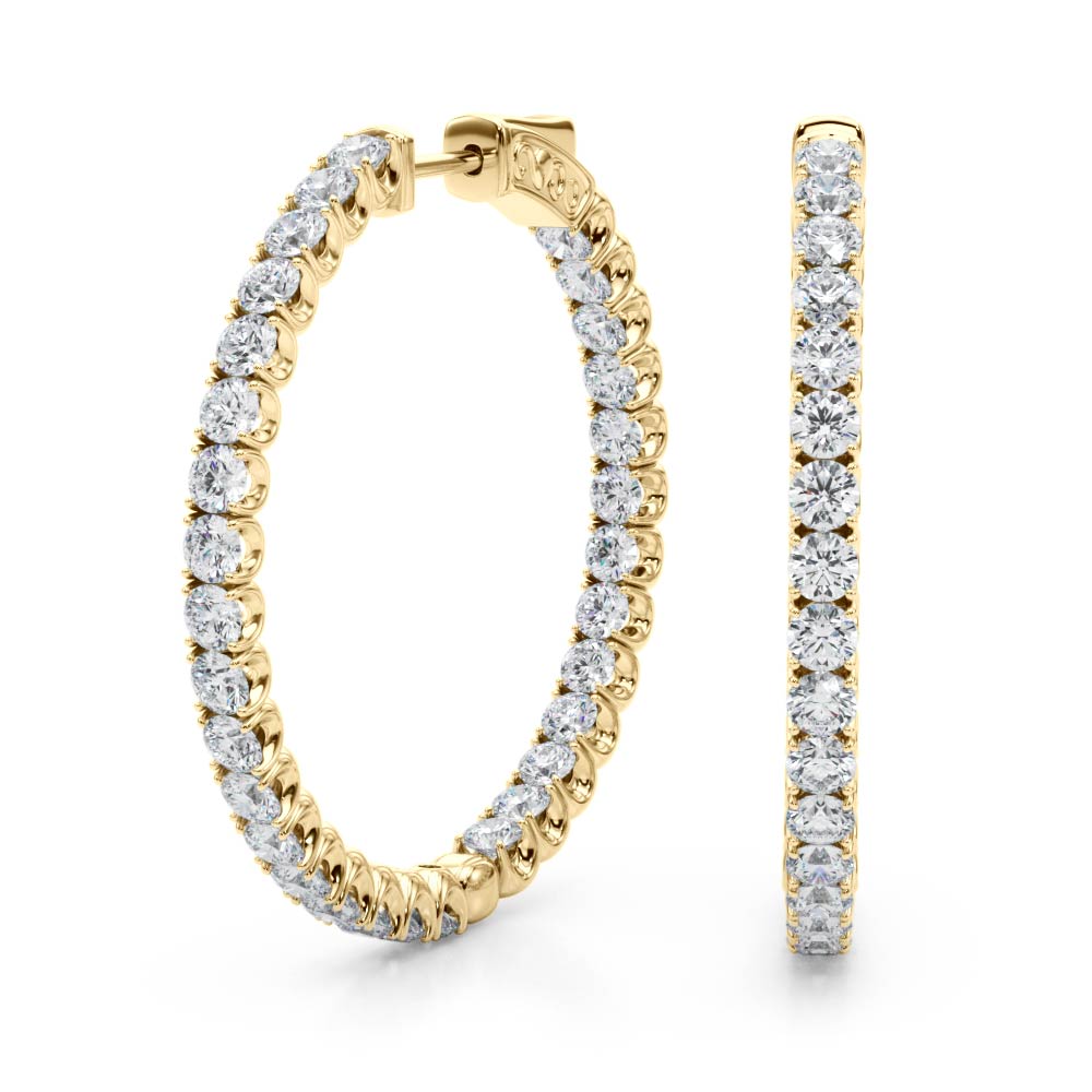 AstrŽe Inside-out Diamond Hoop Earrings