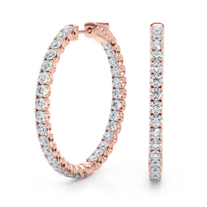 AstrŽe Inside-out Diamond Hoop Earrings