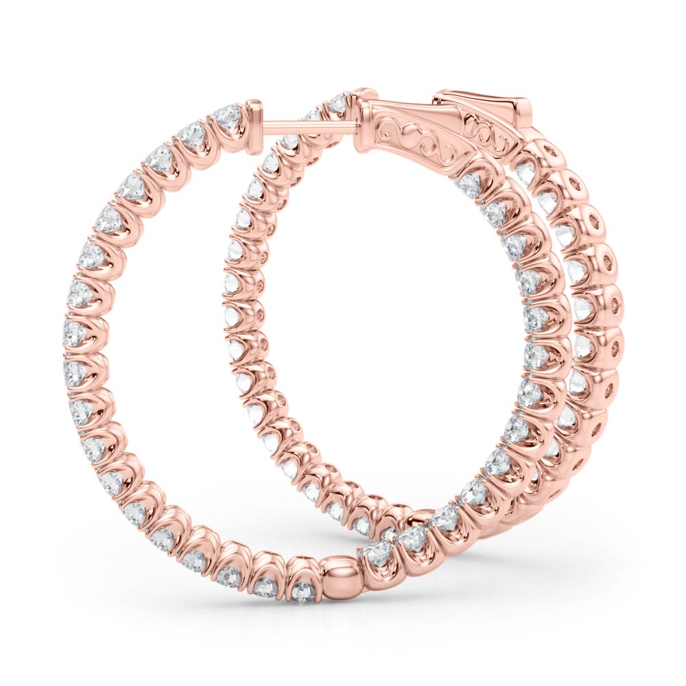 AstrŽe Inside-out Diamond Hoop Earrings