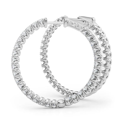 AstrŽe Inside-out Diamond Hoop Earrings