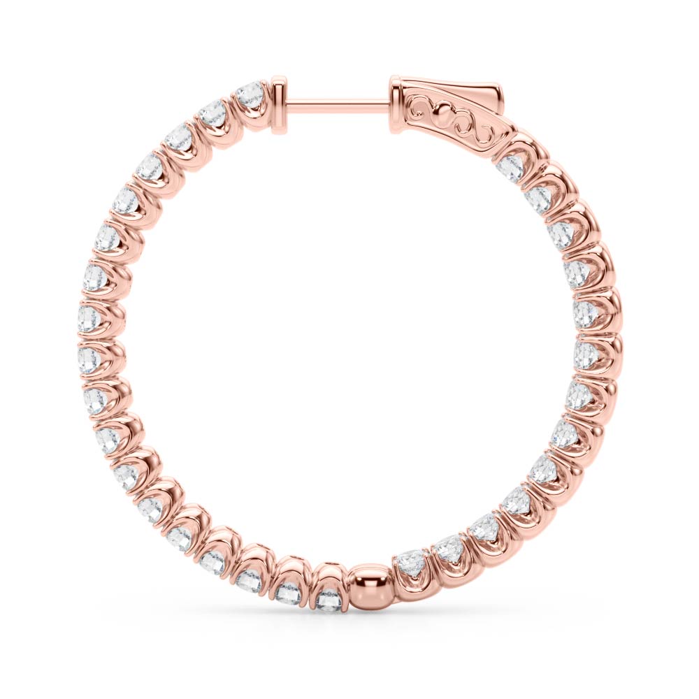 AstrŽe Inside-out Diamond Hoop Earrings