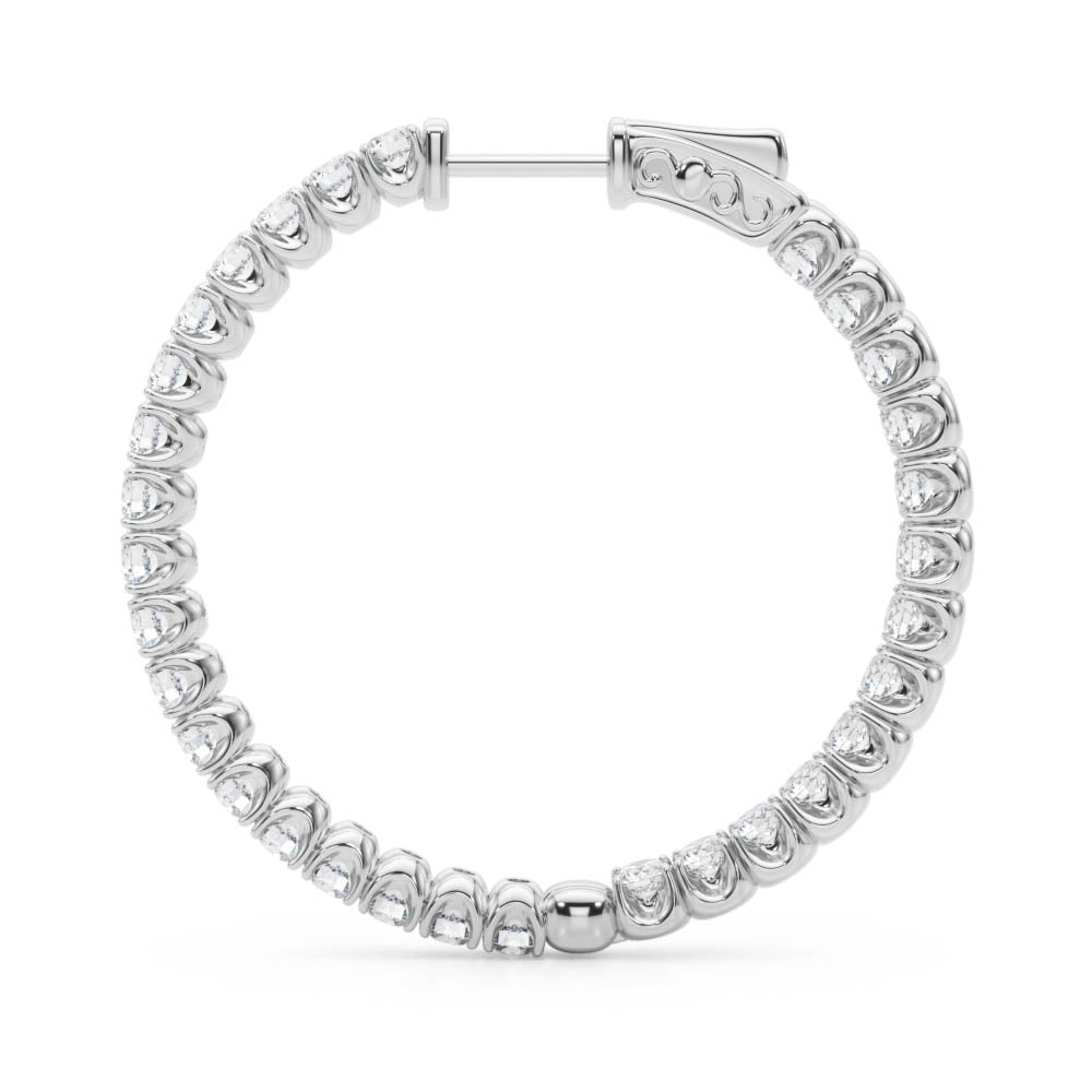 AstrŽe Inside-out Diamond Hoop Earrings