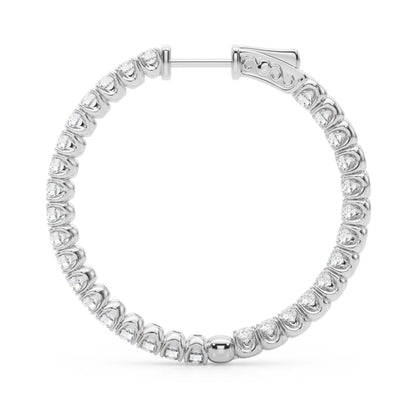 AstrŽe Inside-out Diamond Hoop Earrings