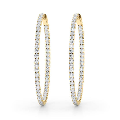 AstrŽe Inside-out Diamond Hoop Earrings