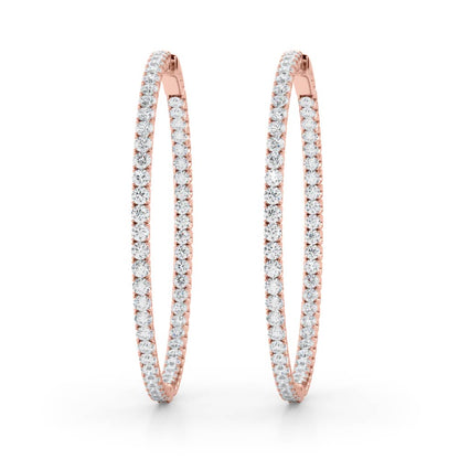 AstrŽe Inside-out Diamond Hoop Earrings