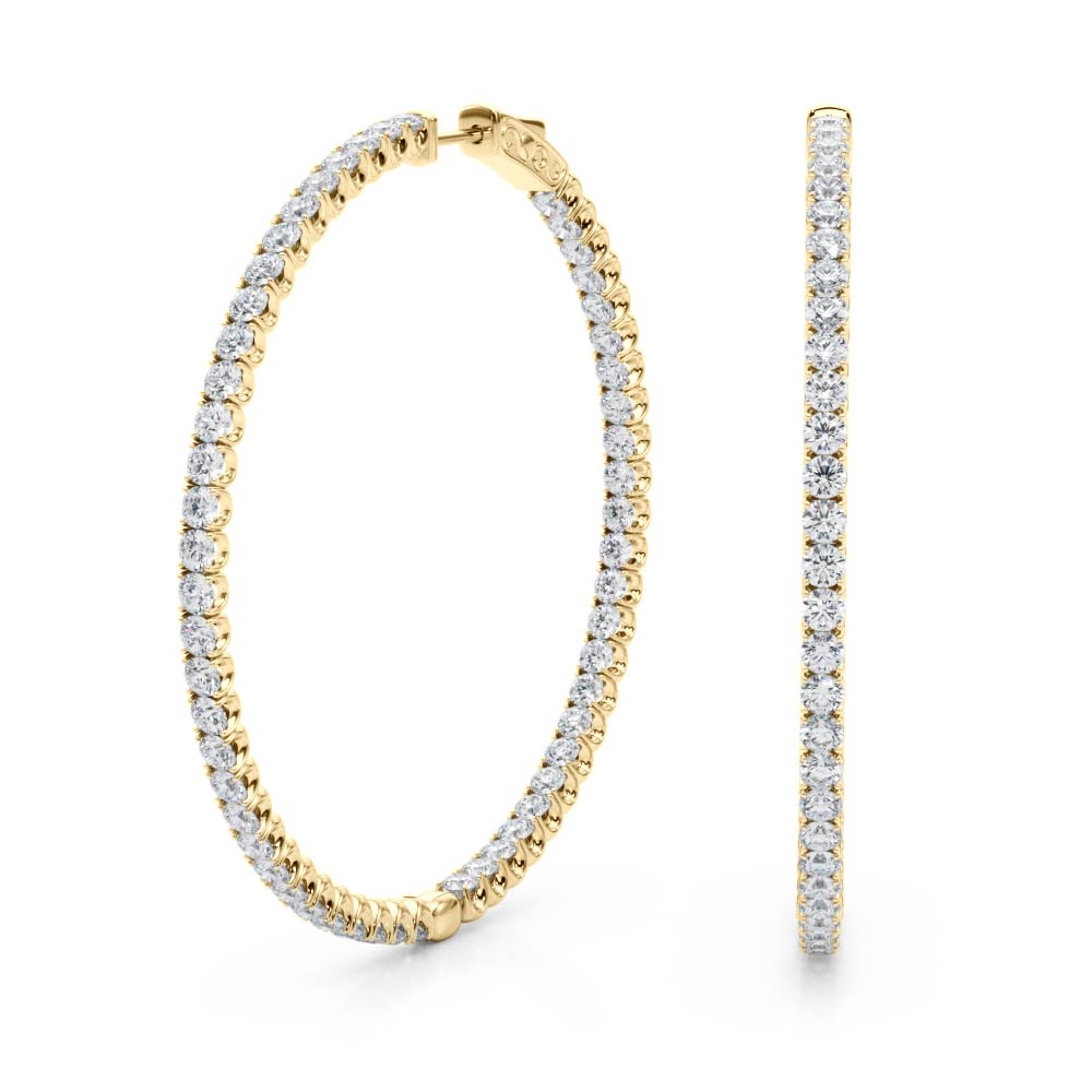AstrŽe Inside-out Diamond Hoop Earrings